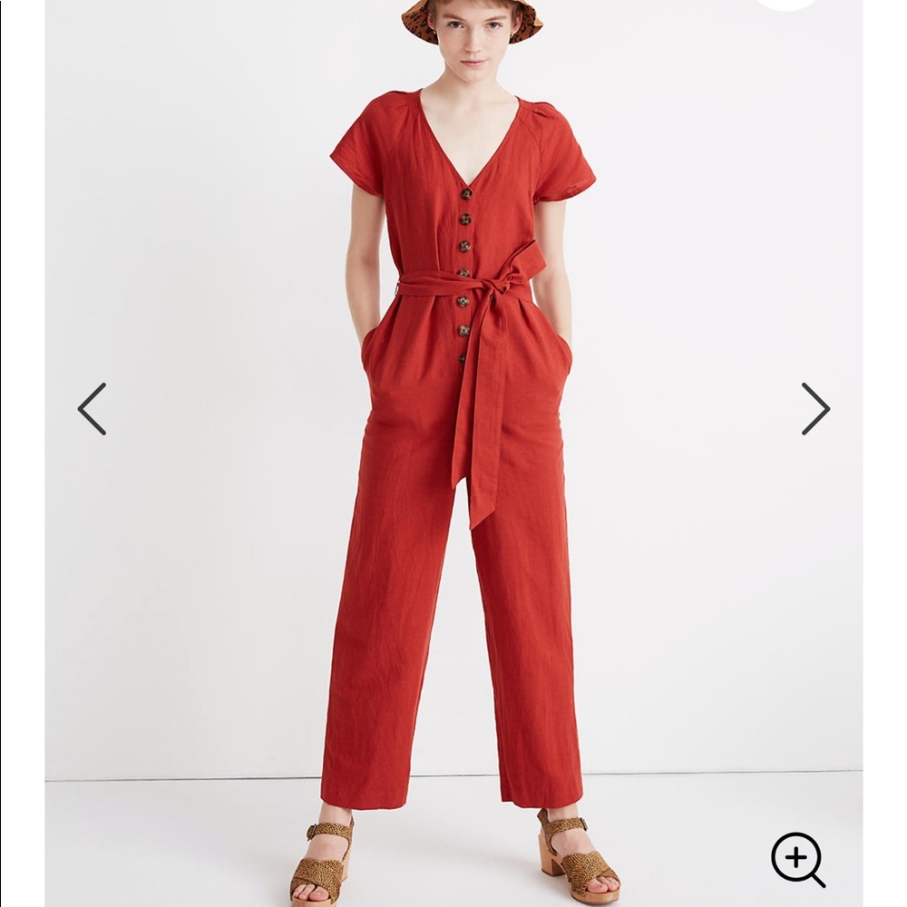 Madewell - Linen-Cotton Pleat-Sleeve Jumpsuit
